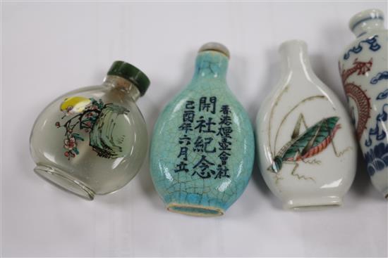 Three Chinese snuff bottles